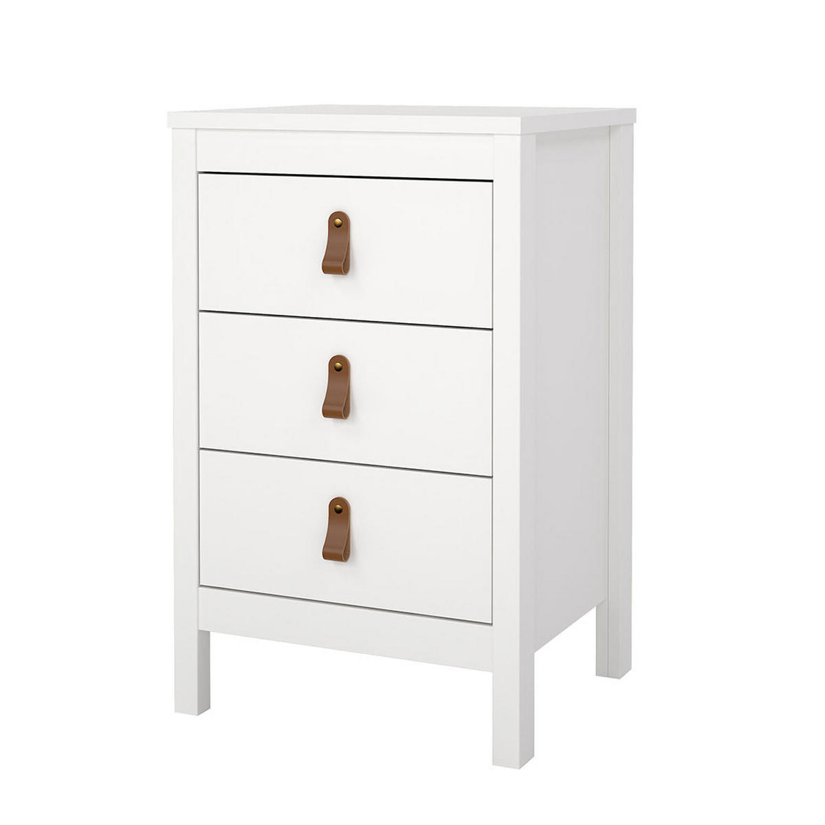 NACHTTISCH, Madrid, Weiß, Holzwerkstoff, 44 x 39 x 71 cm - Weiß, Holzwerkstoff (44/71/39cm) - ebuy24