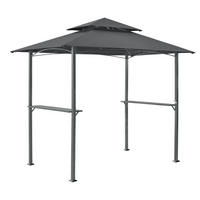 PAVILLON Parga - Dunkelgrau, Kunststoff/Metall (241/250/151cm) - [en.casa]