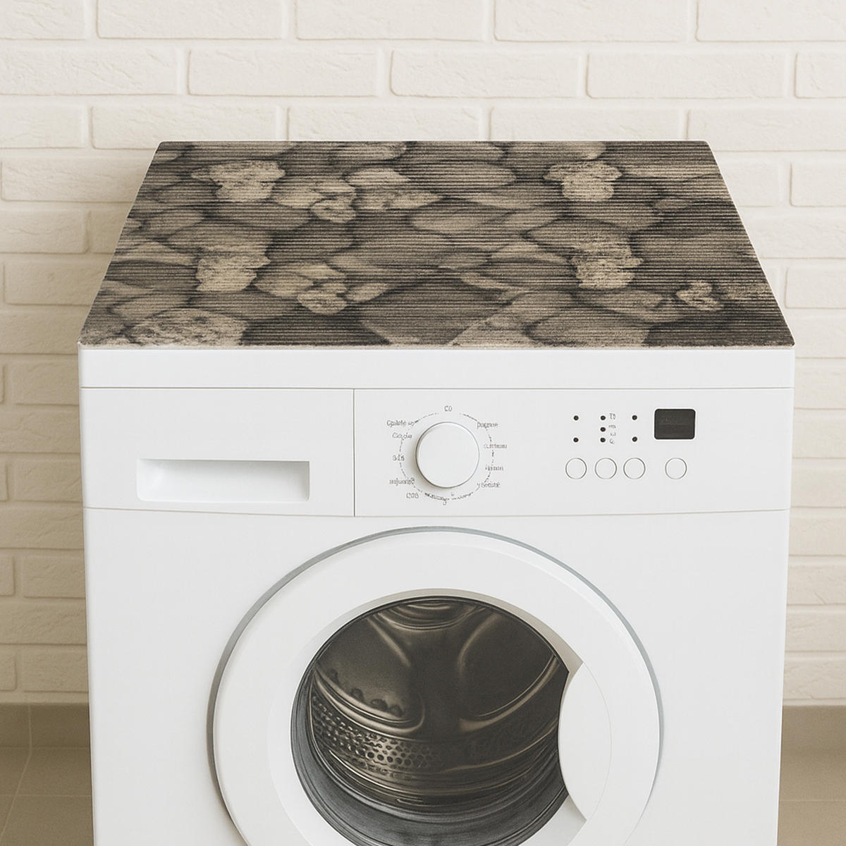 WASCHMASCHINENAUFLAGE 60x60 cm Steine Grau - Grau, Kunststoff (60/60cm) - Bestlivings