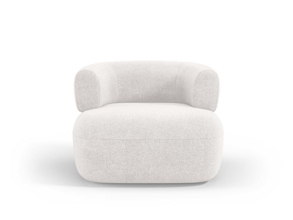 SESSEL Jenny aus Boucle elfenbein - Weiß, Textil (88/73/90cm) - Micadoni