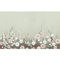 VLIESTAPETE Eden, Blühender Garten 4m x 2.48m, grün - Grün, Papier (248/400cm) - Lilipinso