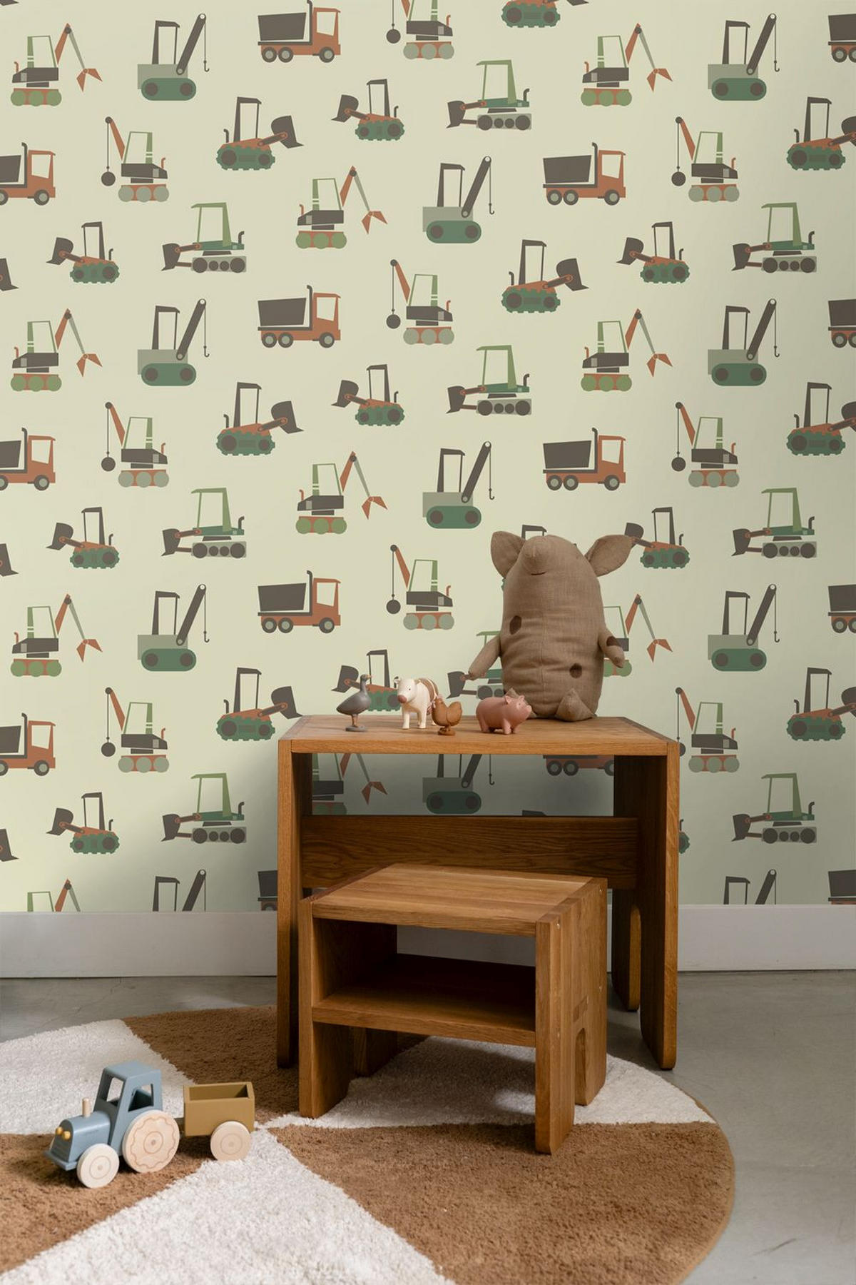 TAPETE Fahrzeuge 50 x 900 cm - Grün, Papier (50/0.1cm) - ESTAhome