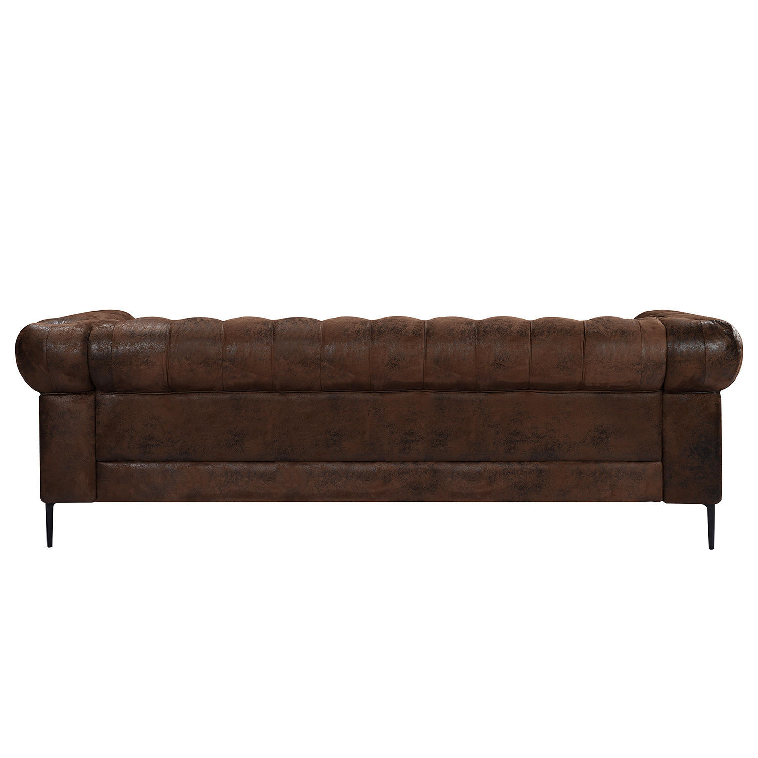 3-SITZER SOFA - Antiklederlook, Braun - Braun, Textil (228/74/94cm) - home24