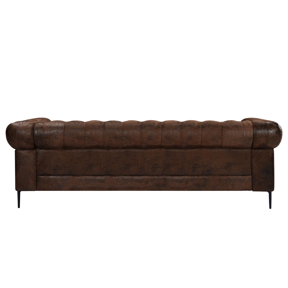 3-SITZER SOFA - Antiklederlook, Braun - Braun, Textil (228/74/94cm) - home24