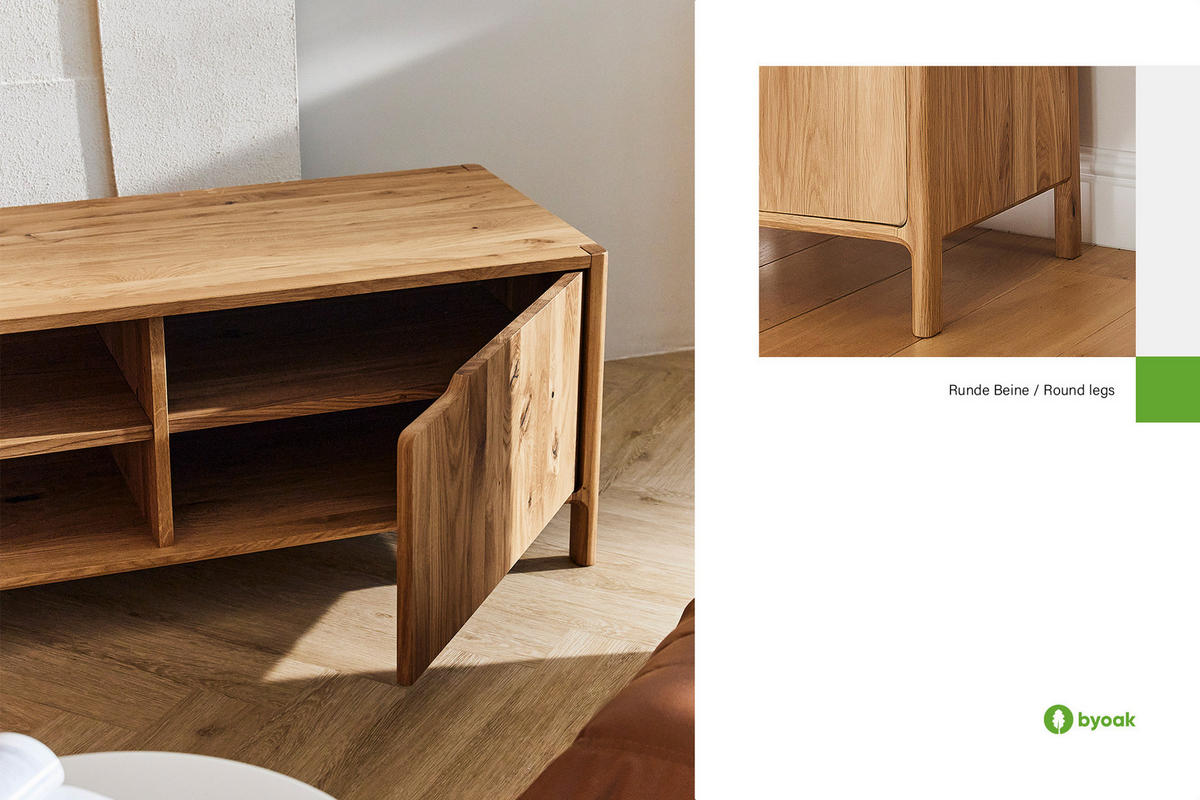 TV-SCHRANK PAUL Kernbuche - Kernbuche, Holz (111/48/50cm) - byoak