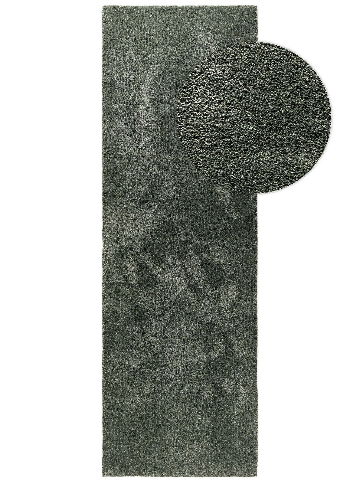 HOCHFLORTEPPICH Melvin waschbar 80/250 cm - Grün, Kunststoff (80/250cm) - benuta Nest