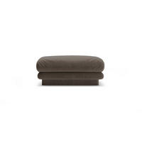 POUF Torino aus Samt ebenholz - Graubraun, Textil (80/41/80cm) - Micadoni