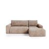 ECKSOFA mit Schlaffunktion Brown - Beige, Textil (268/163cm) - Furnisell