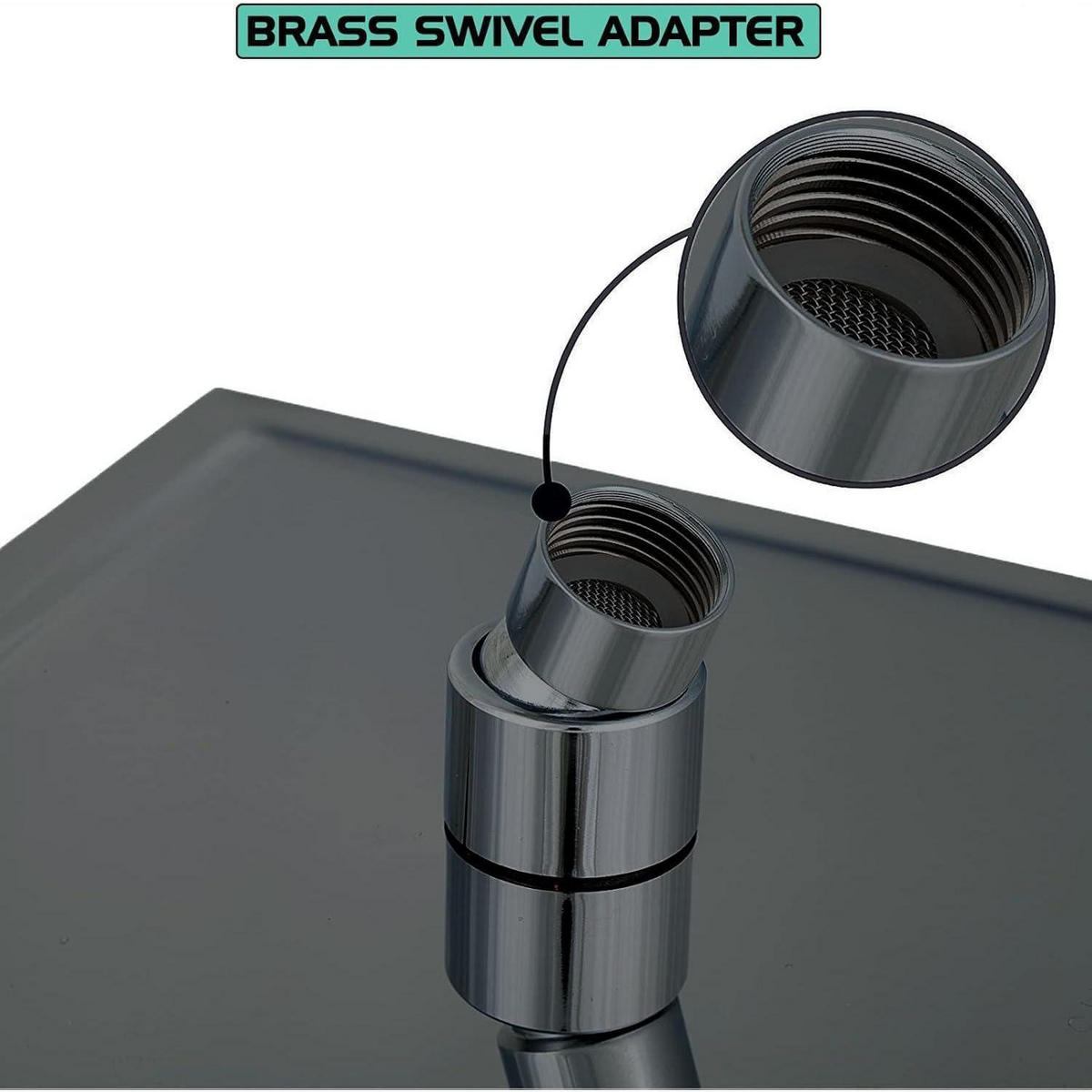 DUSCHKOPF Regendusche 30 cm Quadratisch Schwarz Edelstahl - Schwarz, Metall (30.5/12.7/30.5cm)