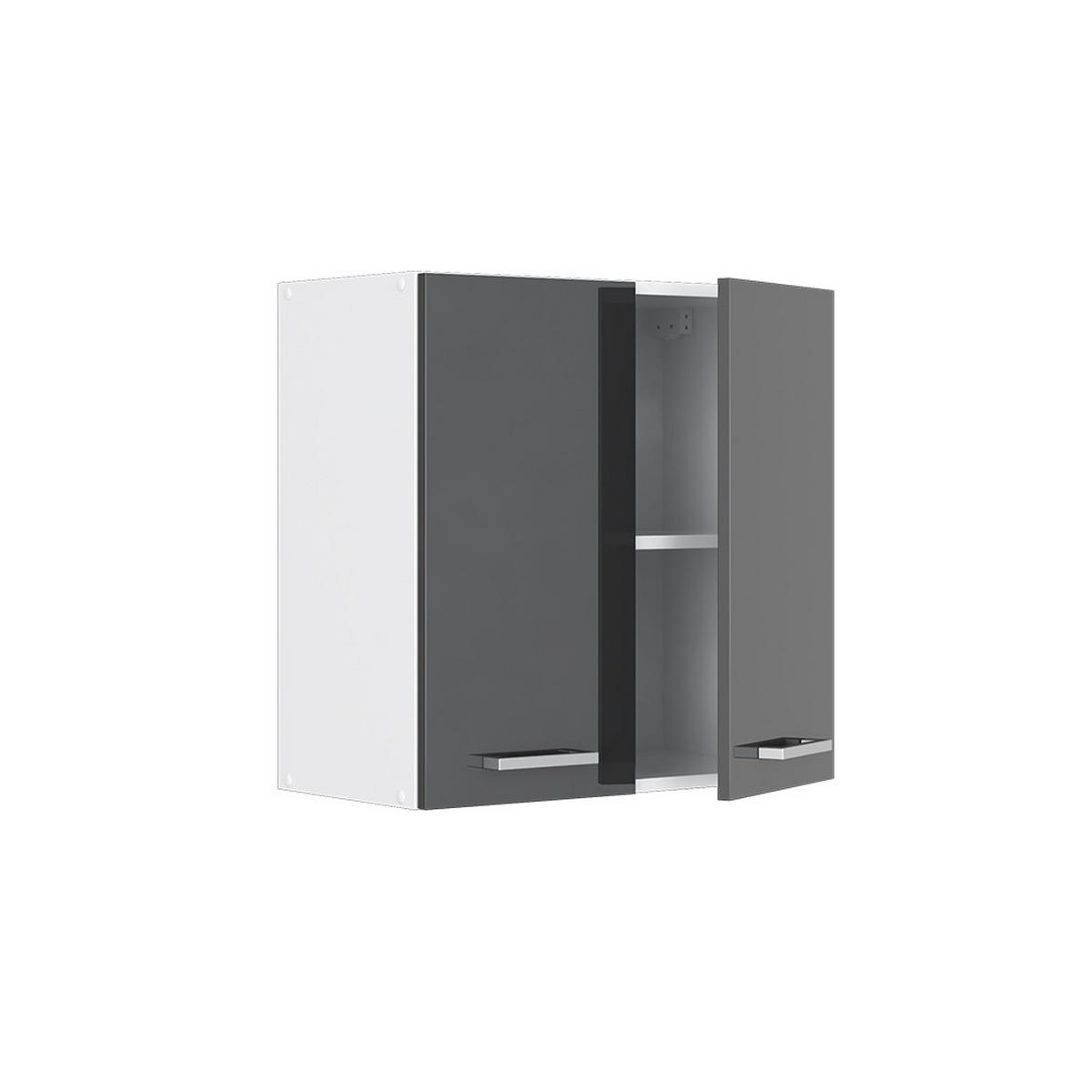 HÄNGESCHRANK R-Line Anthrazit Hochglanz 60 cm - Anthrazit/Weiß, Holzwerkstoff (60/60/31cm) - Vicco