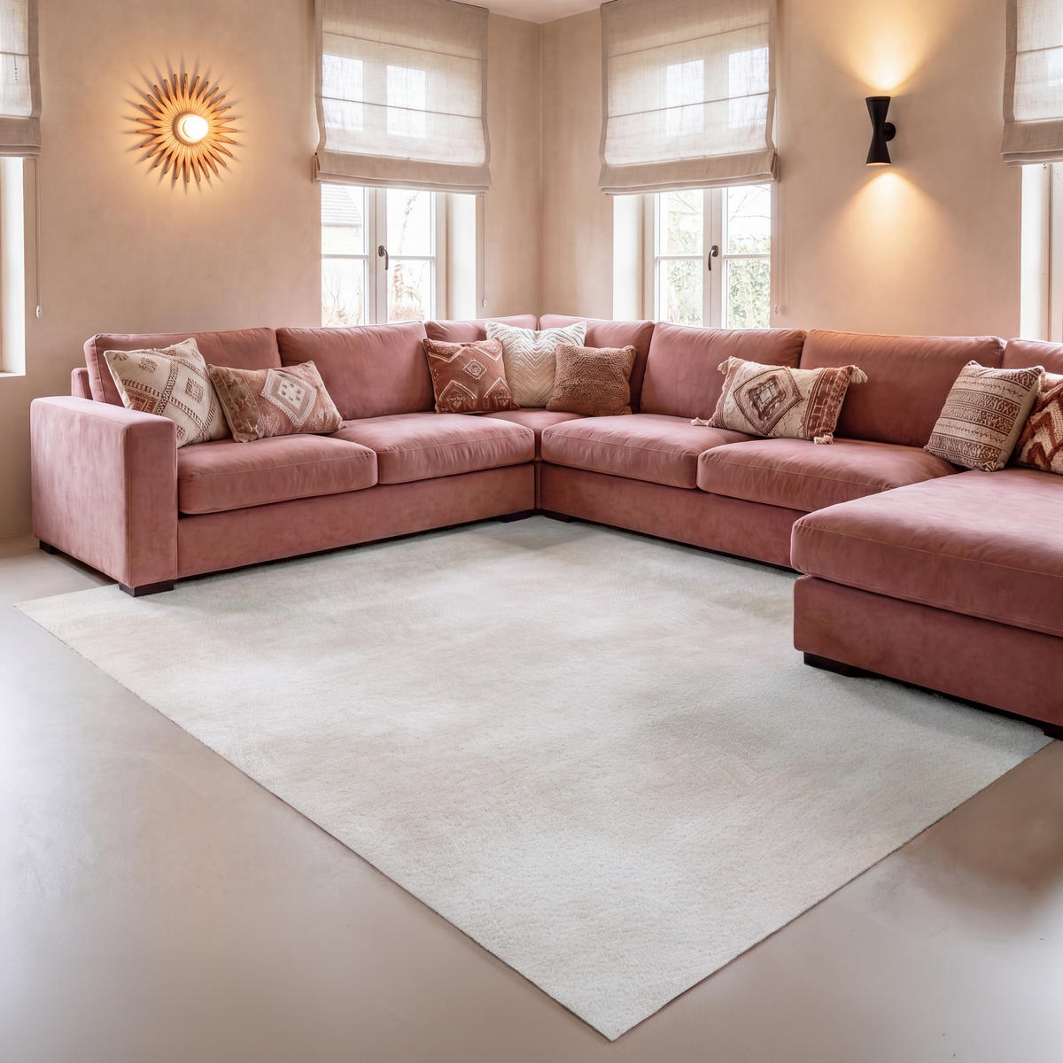 KOBERCE - Jemné - Textúra - Béžová - 150x230 cm - krémová, textil/plast (150/0.4cm) - OnlyWow