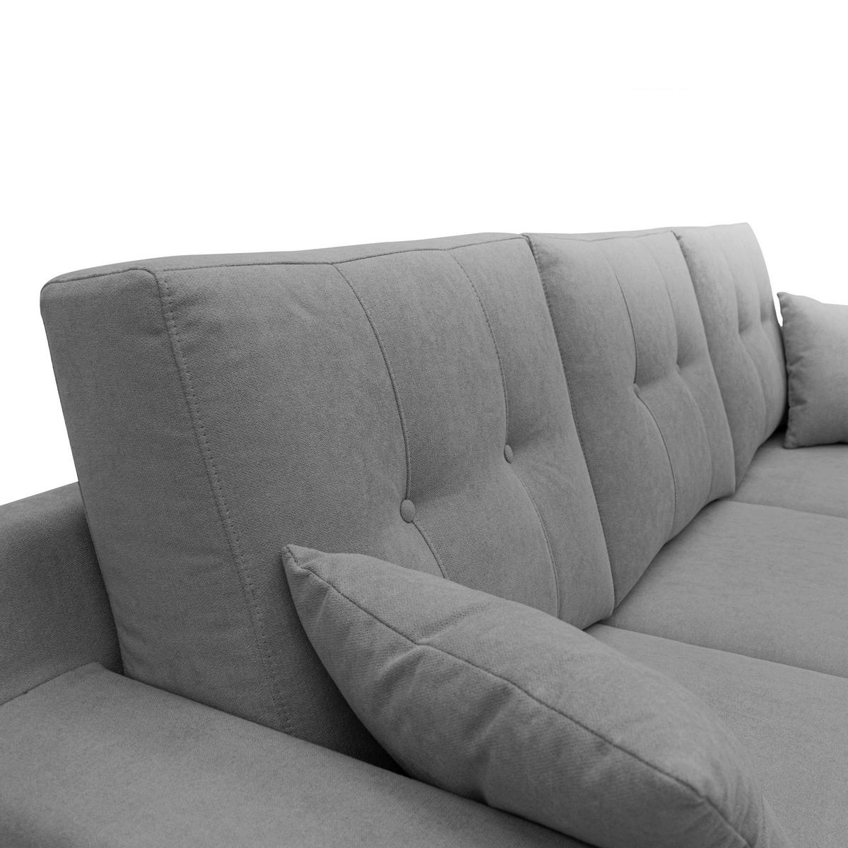 ECKSOFA Danish - Grau, Textil (237/91cm) - Divani.store