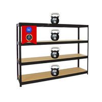 SCHWERLASTREGAL Dino 180x240x60 cm Fachlast 450kg Schwarz - Schwarz, Metall (240/180/60cm) - PROREGAL