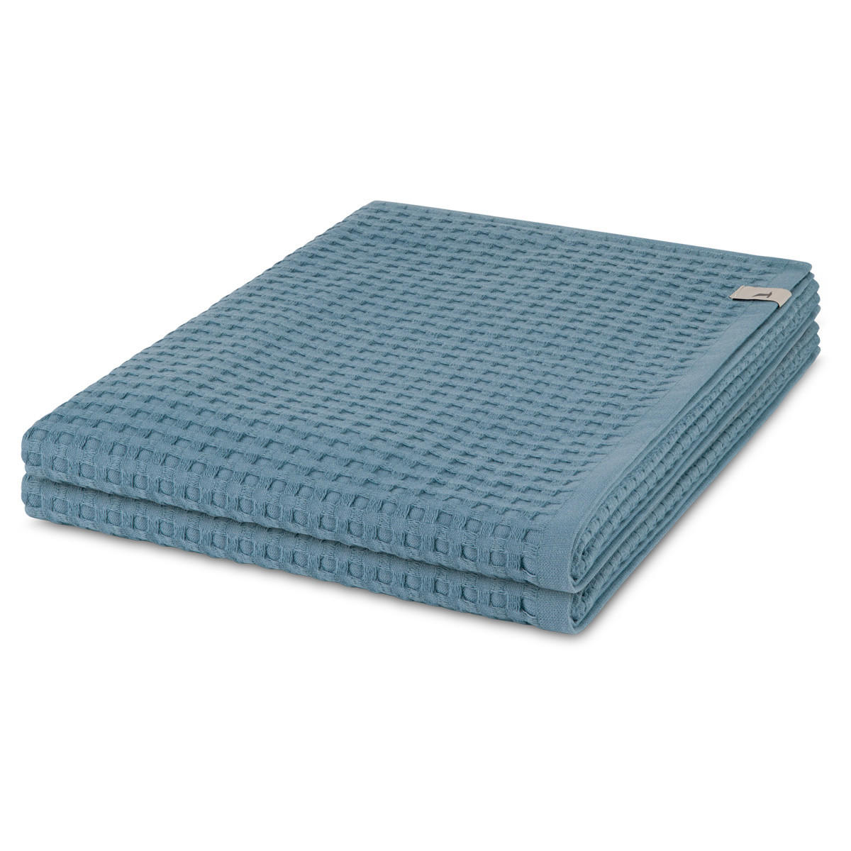 DUSCHTUCH Piquee 2er-Set - Hellblau, Textil (70/140cm) - MÖVE
