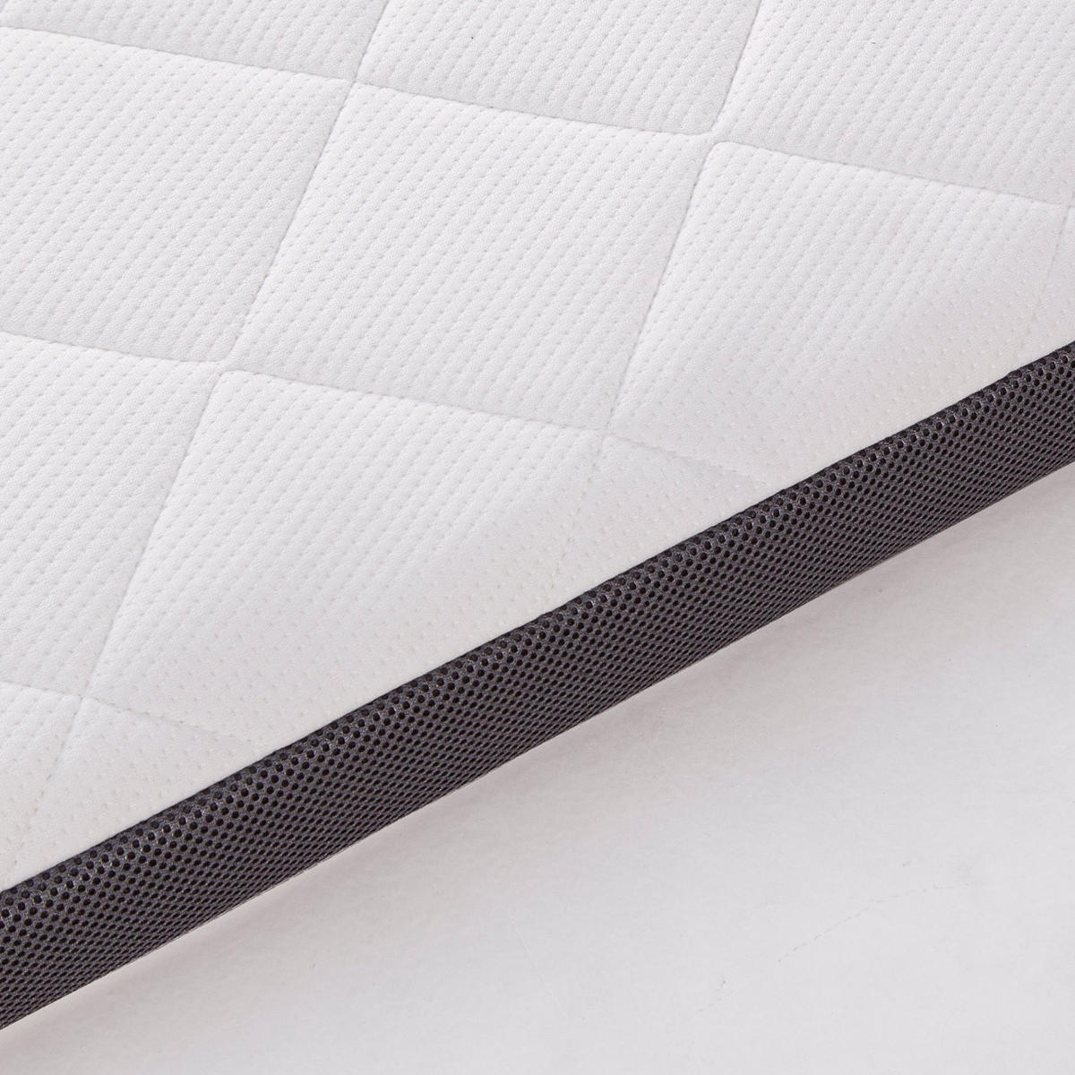 KOMFORTSCHAUMMATRATZE 90/200 cm H3, 7 cm hoch, 7 Zonen, profilierter Schaum - Grau, Textil (90/200cm)