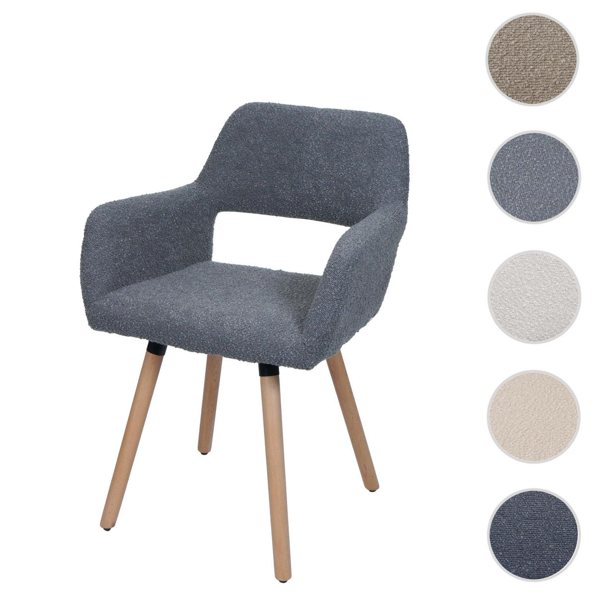 ESSZIMMERSTUHL Anthrazit - Anthrazit, Textil (56/80/53cm) - MCW