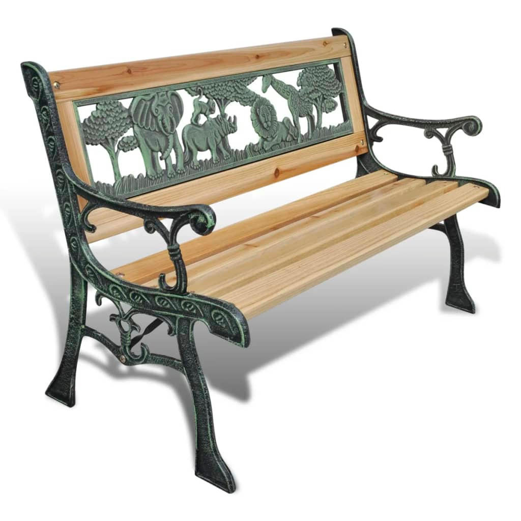 furnicato Kinder-Gartenbank Braun 84x50x37 cm