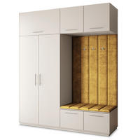 GARDEROBENSCHRANK REMA 200/240/60 cm Modern Garderobe-Set Kaschmir - Kaschmir/Gelb, Holzwerkstoff (200/240/60cm) - MASSENO