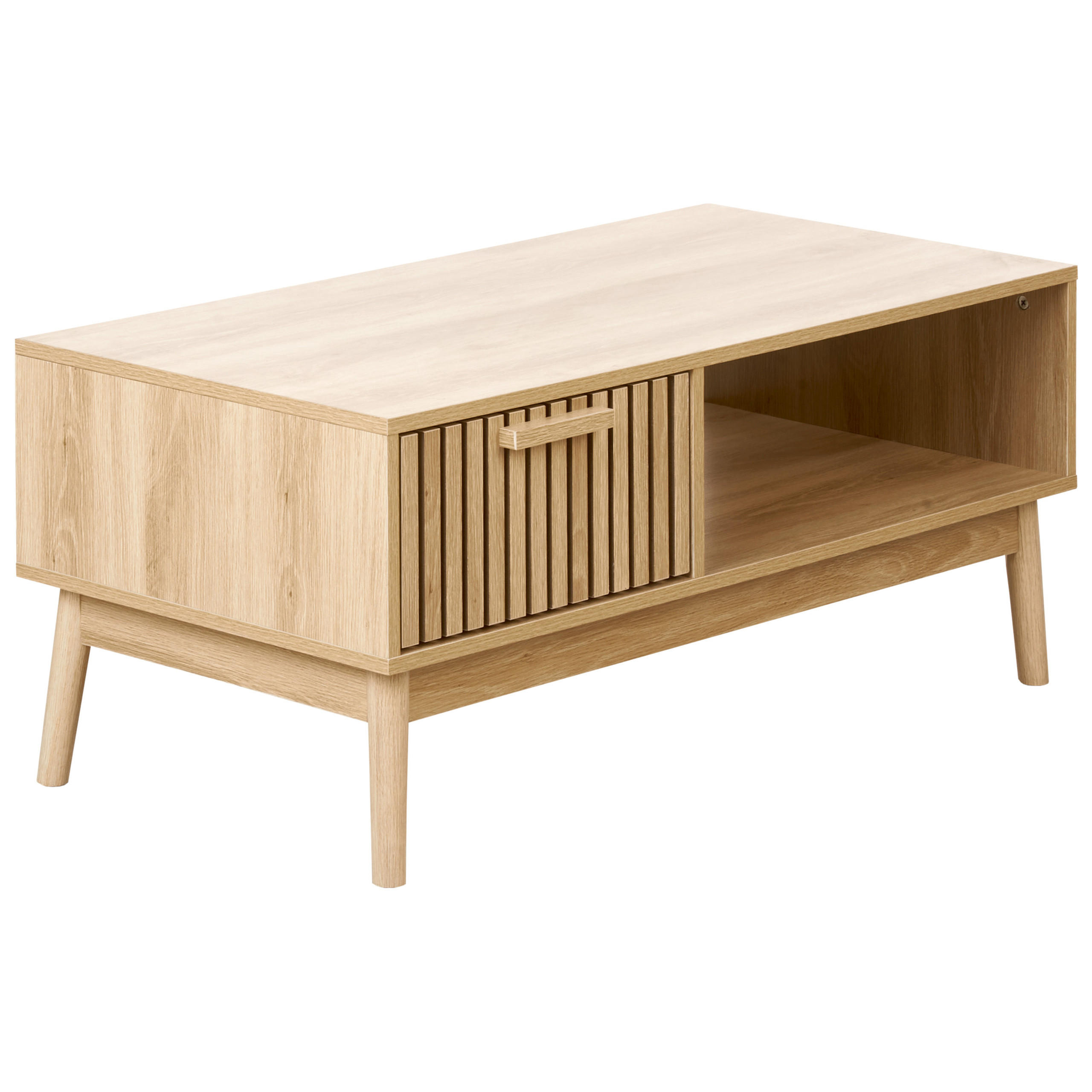 COUCHTISCH Hellbraun Lynwood - Braun, Holzwerkstoff (50/100/43cm) - Beliani