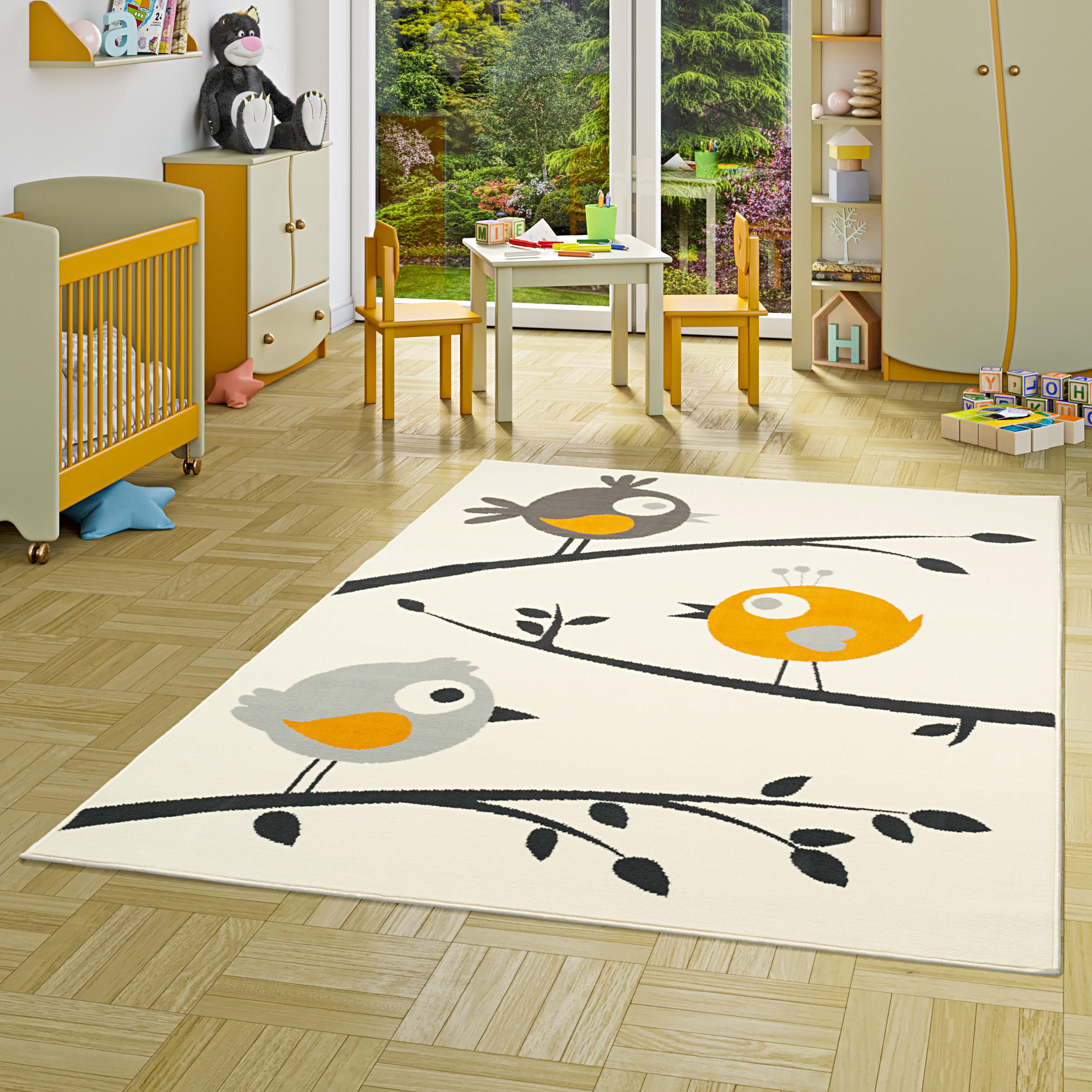 KINDERTEPPICH TRENDLINE VÖGEL - Creme, Textil (80/150cm) - Pergamon