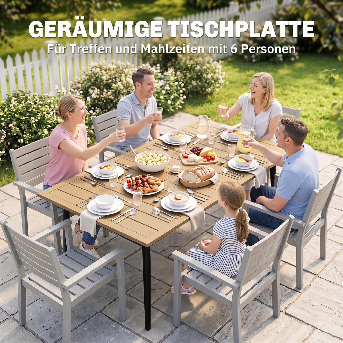 GARTENTISCH Braun 150.0/90.0/73.0cm - Braun, Metall (150/90/73cm)