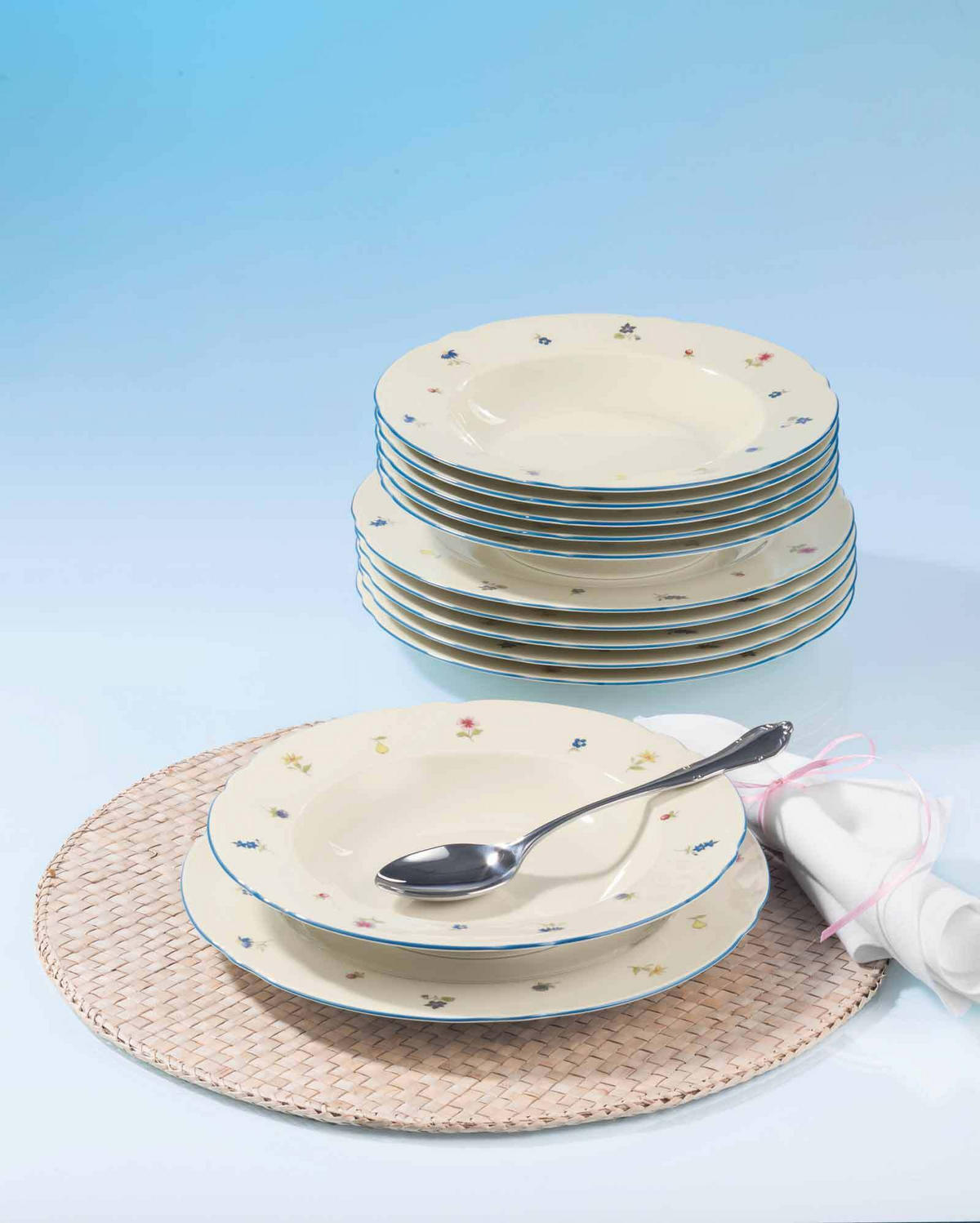 KOMBISERVICE Marieluise Streublume bunt 42er Set - Multicolor, Keramik (1/1/1cm) - Seltmann Weiden