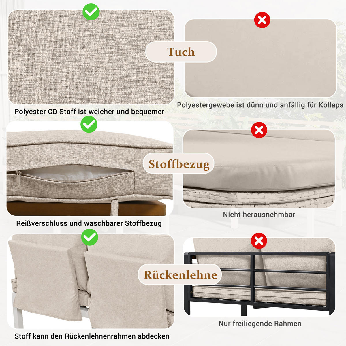 LOUNGESET 5-tlg. Beige 2x Zweisitzer 2x Tische 1x Tisch Akazie - Beige, Metall - FLIEKS