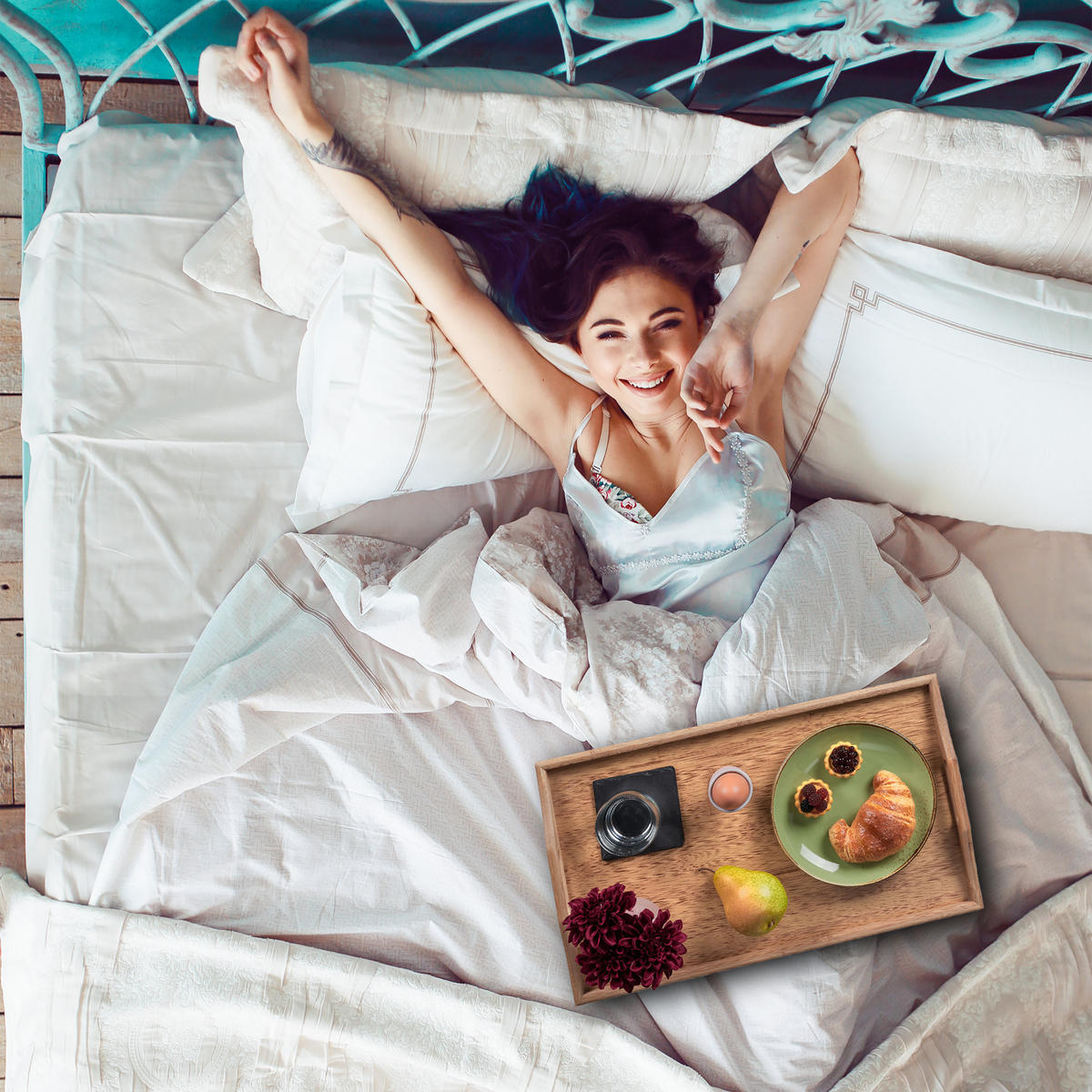 NOČNA mizica - svetlo rjava, leseni material/les - Relaxdays