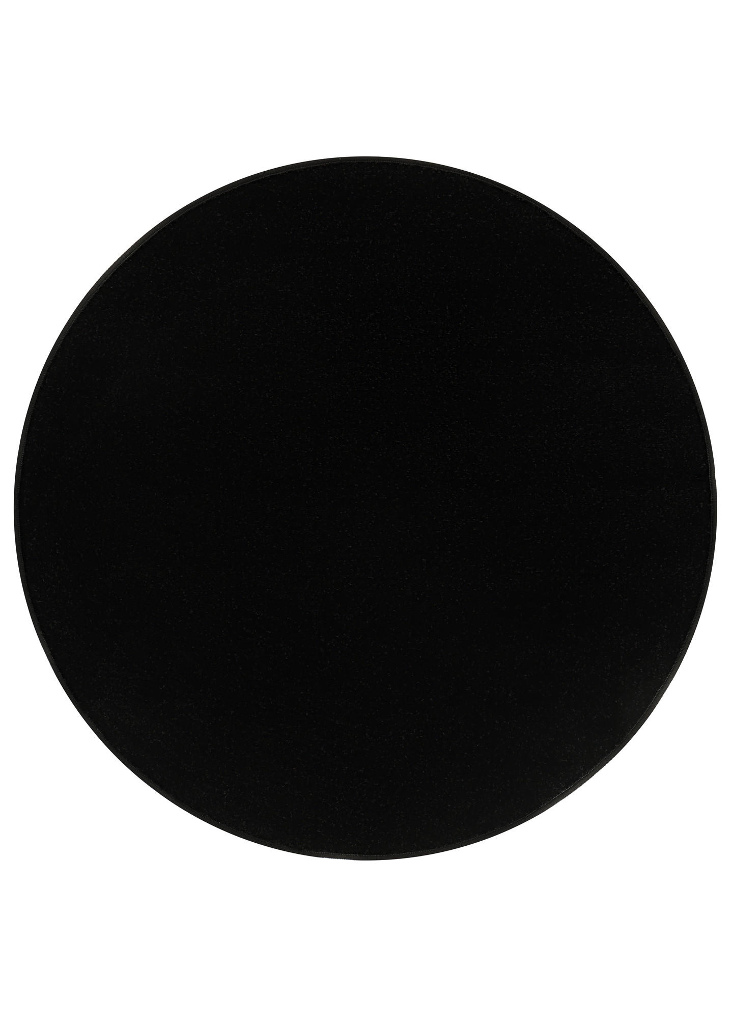 TEPPICH MONO Rund Outdoor Schwarz 80/80 cm - Schwarz, Textil (80/80cm) - Tapiso