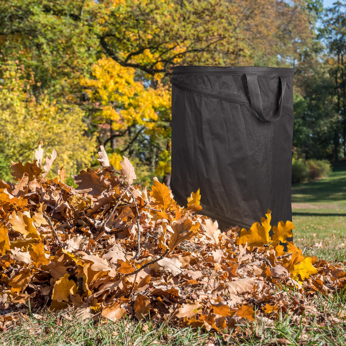 2XLAUBSACK - Schwarz, Kunststoff/Textil (45/72/45cm) - Relaxdays