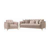 SITZGARNITUR Sucre, Beige Stellvariante 2+1 - Beige, Holzwerkstoff/Kunststoff (170/80/100cm)