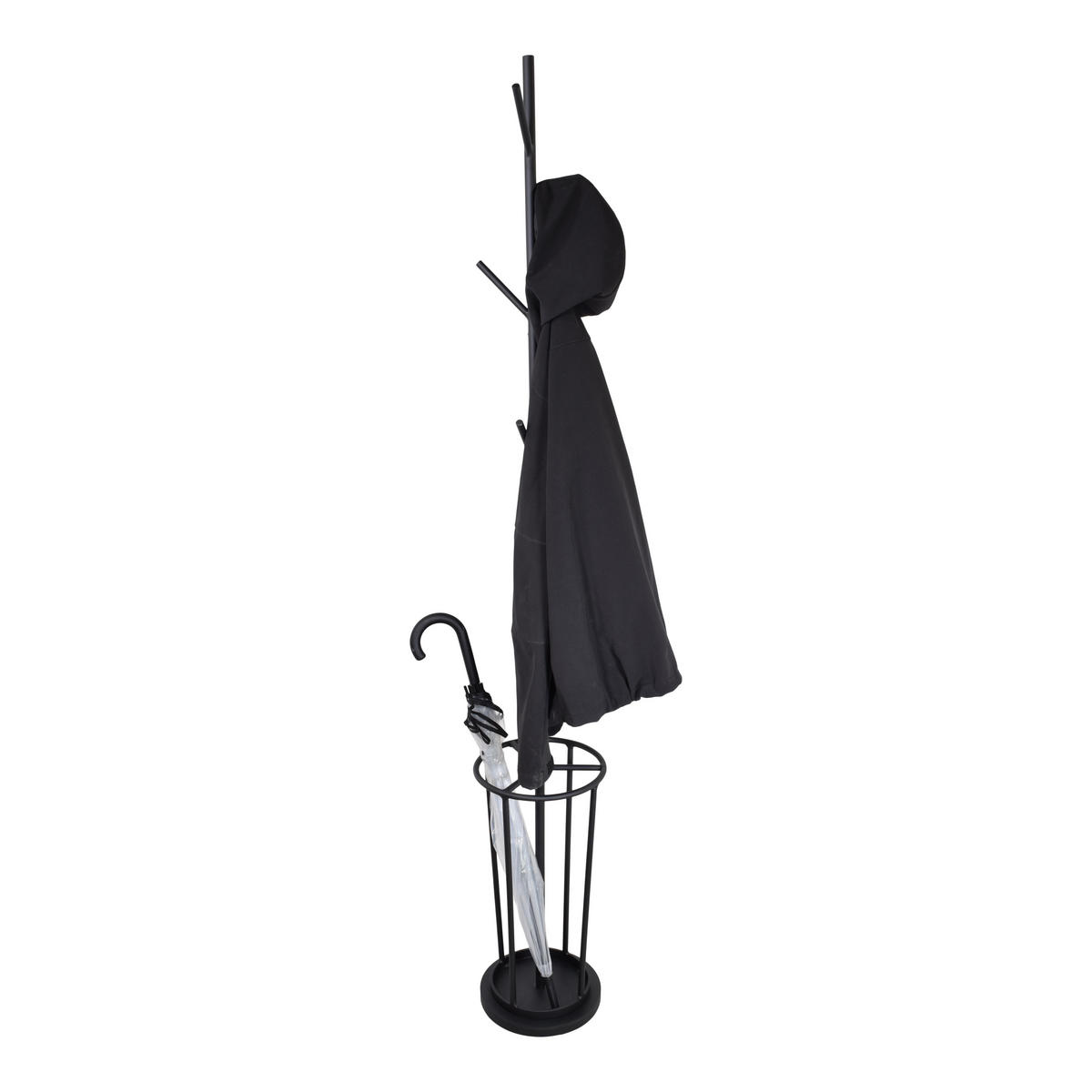 KLEIDERABLAGE Ben Schwarz - Schwarz, Metall (27/177/27cm) - LOFT42