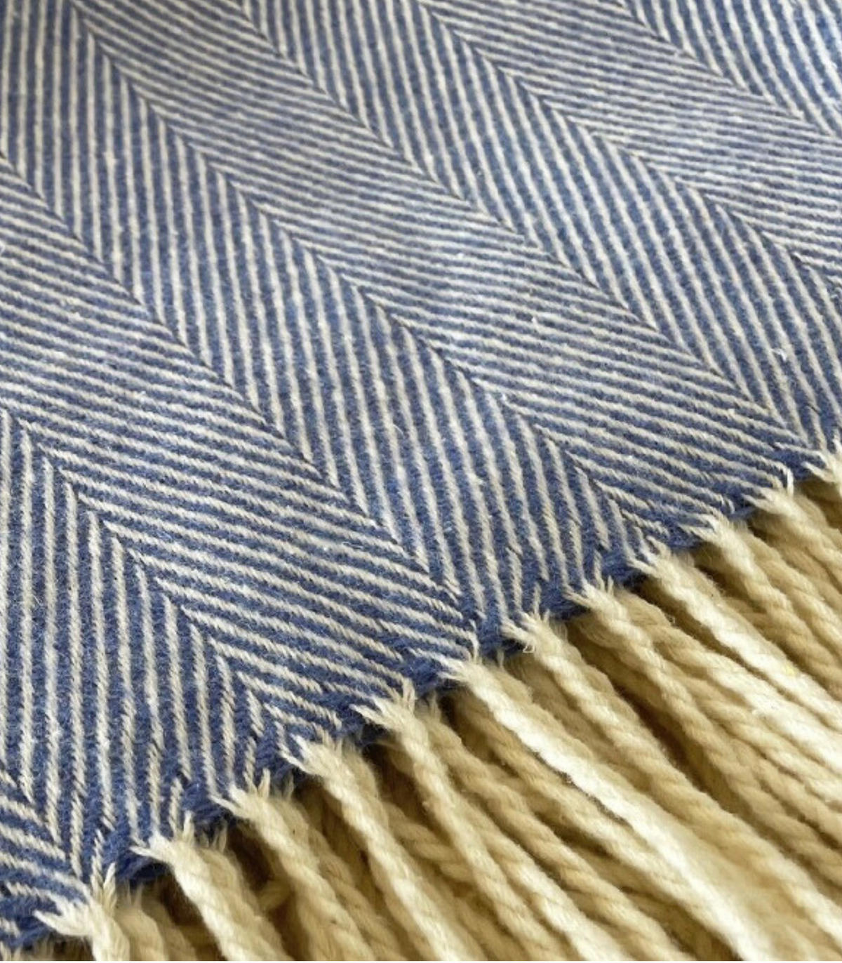 DECKE Balance. Baumwolle und Wolle. 130x170 cm. Blau - Blau, Textil (130/170cm) - SOWL
