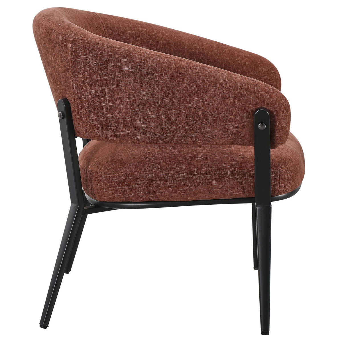 LOUNGESESSEL Symbled Kupferbraun - Schwarz/Kupferfarben, Textil/Metall (71.5/80/75.5cm) - Selsey