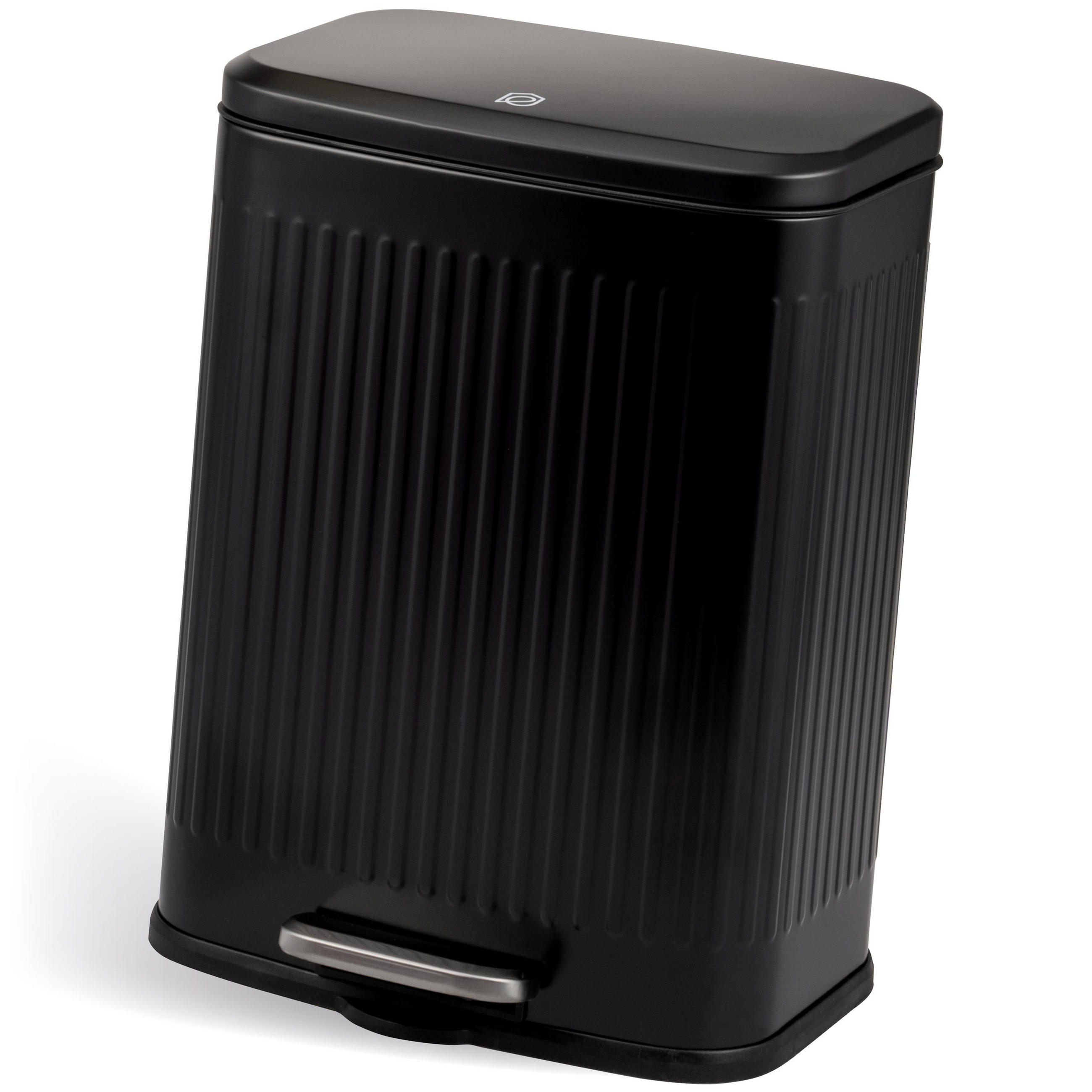 TRETEIMER, schwarz - Schwarz, Metall (28/38.5/25cm) - eluno