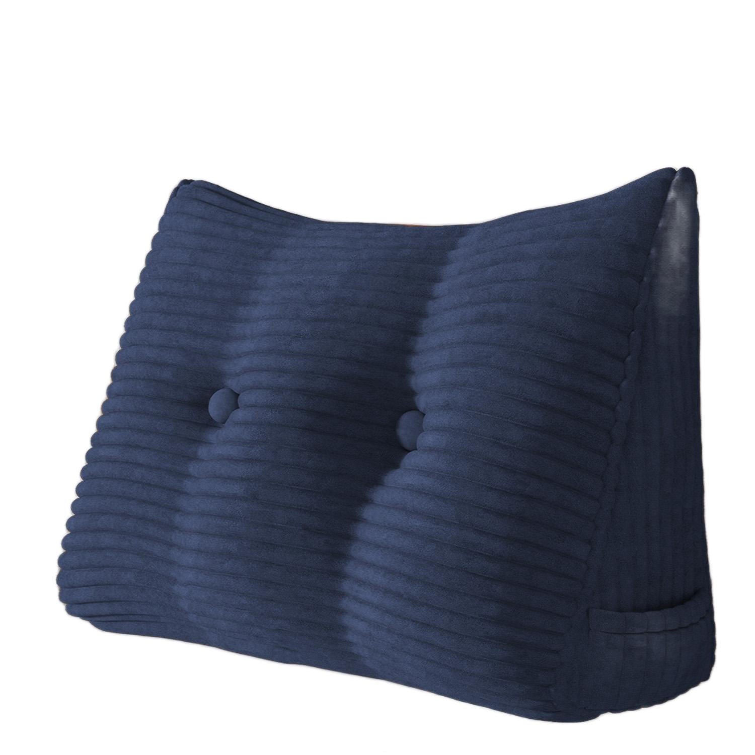 LESEKISSEN für Bett Kord Dunkelblau 60 cm - Dunkelblau, Textil (50/60cm) - Vercart