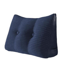 LESEKISSEN für Bett Kord Dunkelblau 60 cm - Dunkelblau, Textil (50/60cm) - Vercart