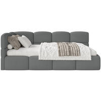 JUGENDBETT Cloudy Dunkelgrau 120 cm, Chenille - Dunkelgrau/Schwarz, Kunststoff/Textil (120/200cm) - Selsey