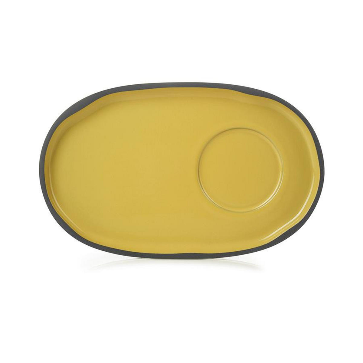 UNTERTASSE CARACTERE 18 x 11,1 x 1,5 cm Kurkuma - Hellbraun, Keramik (18/11.1/1.5cm) - Revol Porcelaine France