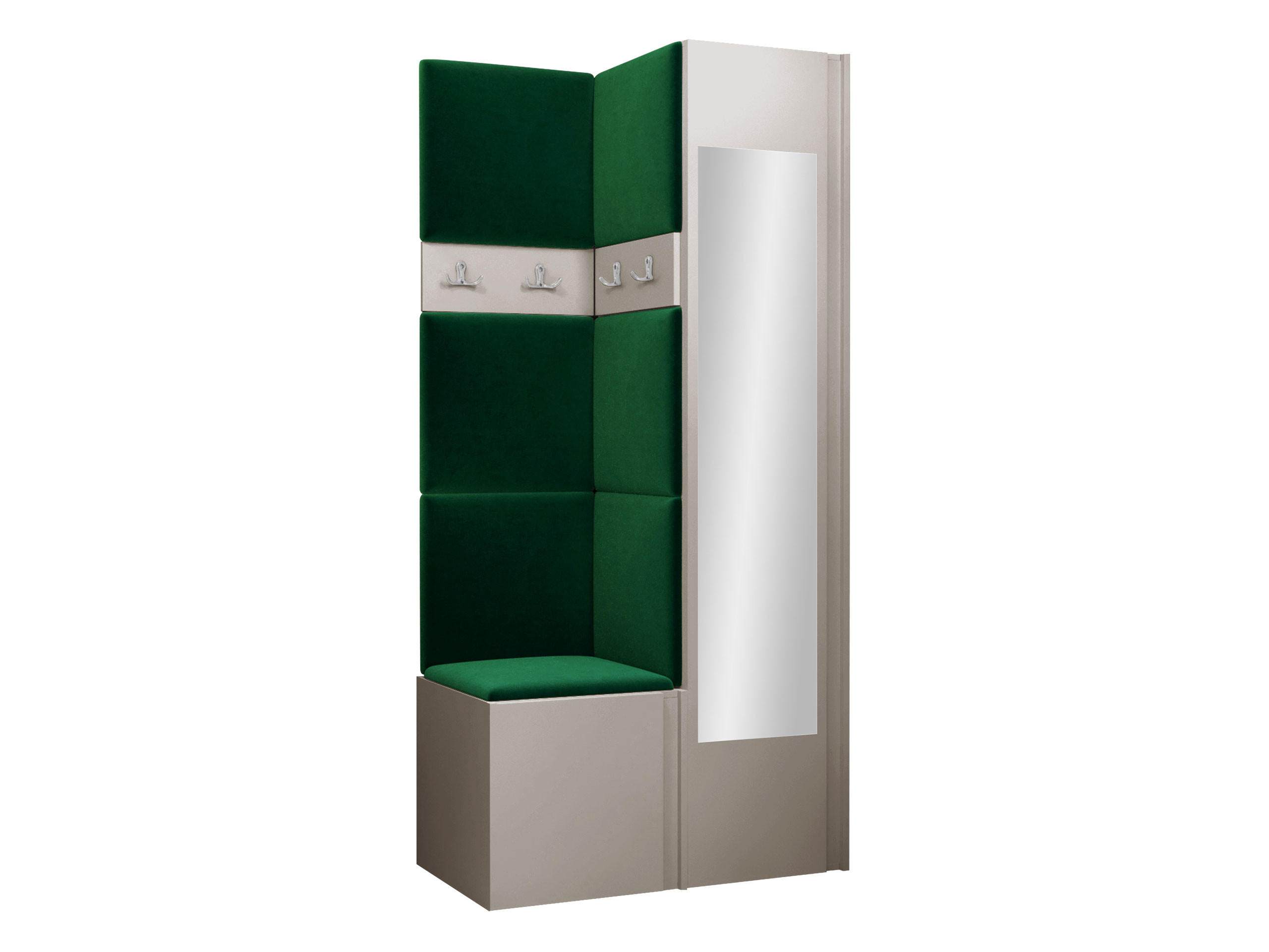 GARDEROBEN-SET Orion XXV - Kaschmir/Grün, Holzwerkstoff/Kunststoff (82/186/46cm) - MIRJAN24