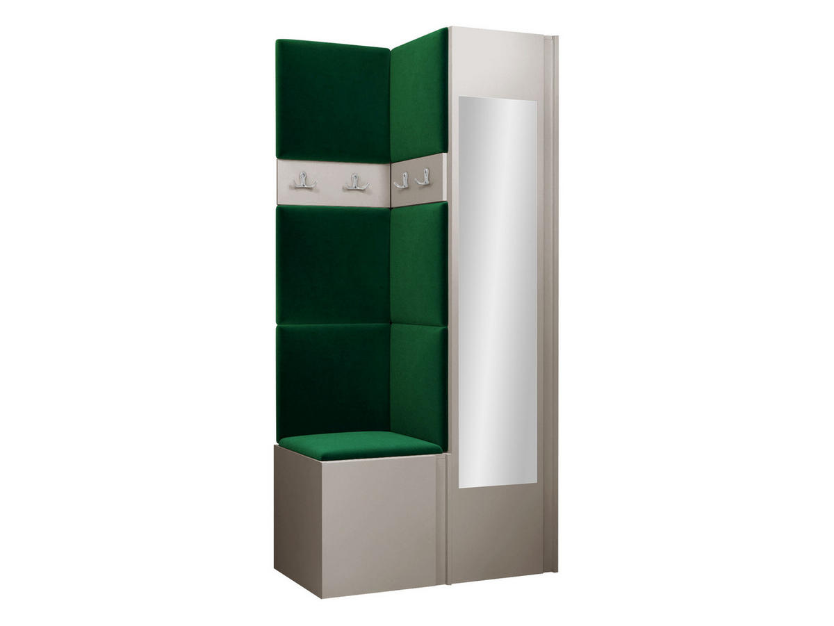 GARDEROBEN-SET Orion XXV - Kaschmir/Grün, Holzwerkstoff/Kunststoff (82/186/46cm) - MIRJAN24