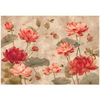 FOTOTAPETE Blumen Felder Orange 150x105 cm - Multicolor, Papier (150/105cm) - Wallarena