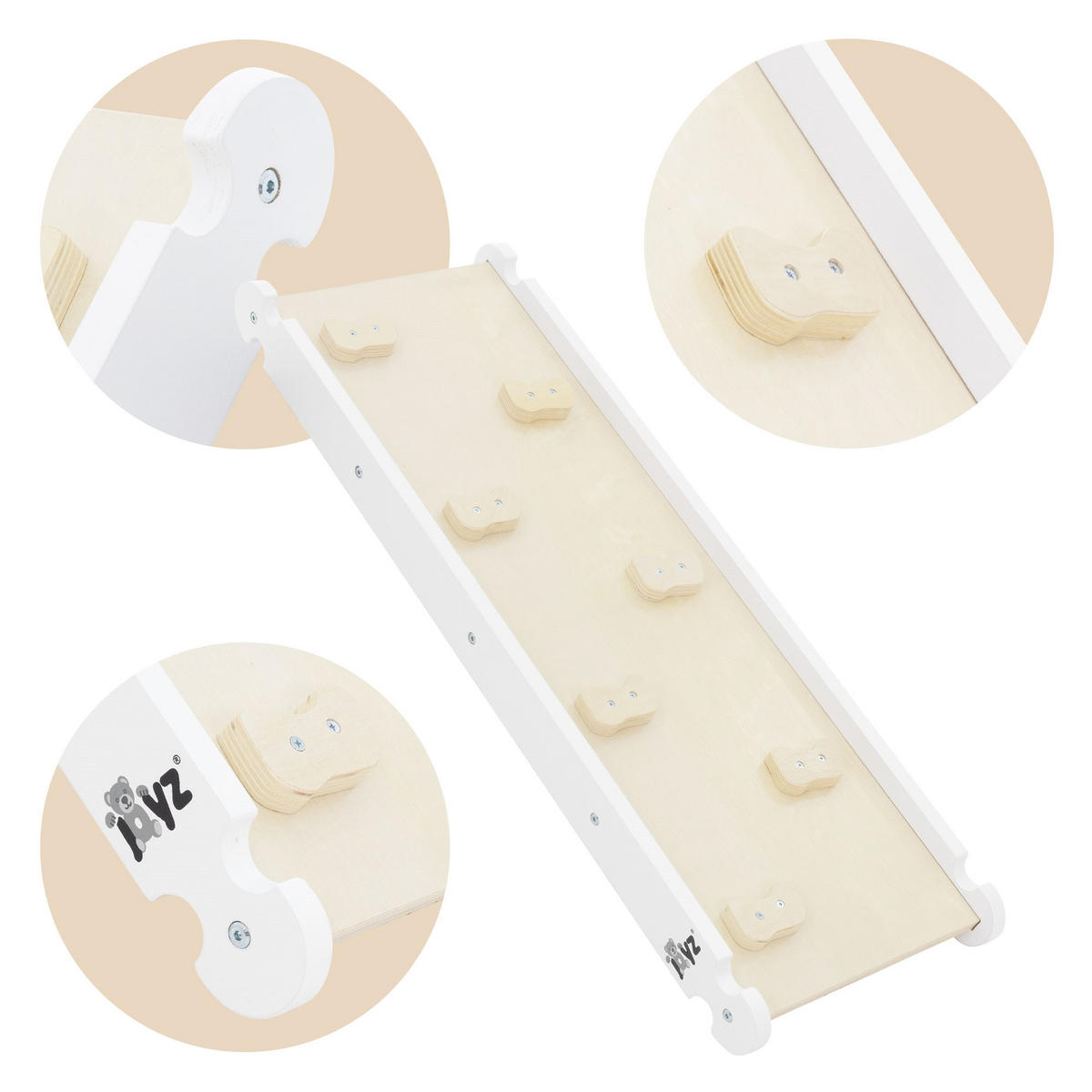 KLETTERBOGEN Set - Braun, Holz (72/60/94cm) - Joyz