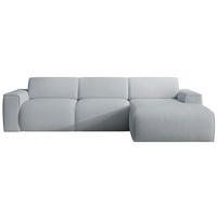 ECKSOFA Bouvi Hellgrau rechts - Hellgrau/Schwarz, Kunststoff/Textil (165/310cm) - Selsey