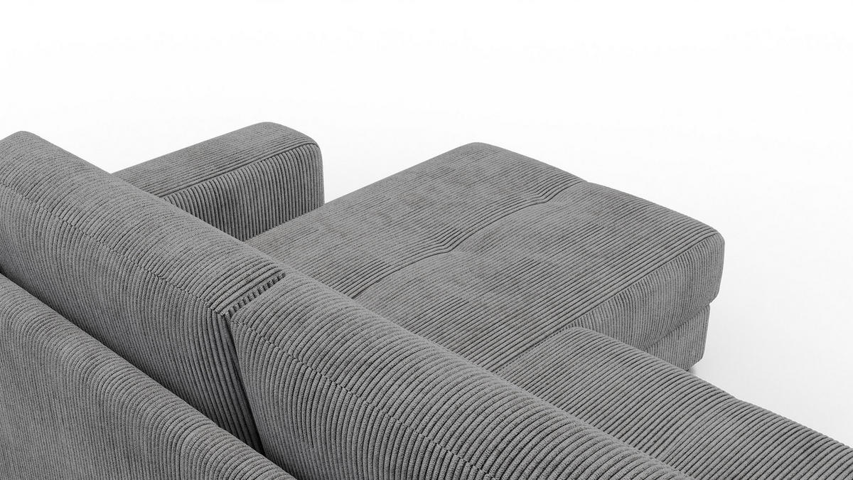ECKSOFA OLI 4-Sitzer rechts, dunkelgrau - Dunkelgrau, Holz/Textil (295/172cm) - Courtois Laville