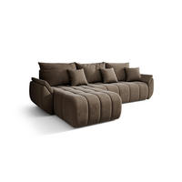 ECKSOFA Osaka - Braun, Holzwerkstoff/Textil (280/185cm) - Fun Möbel