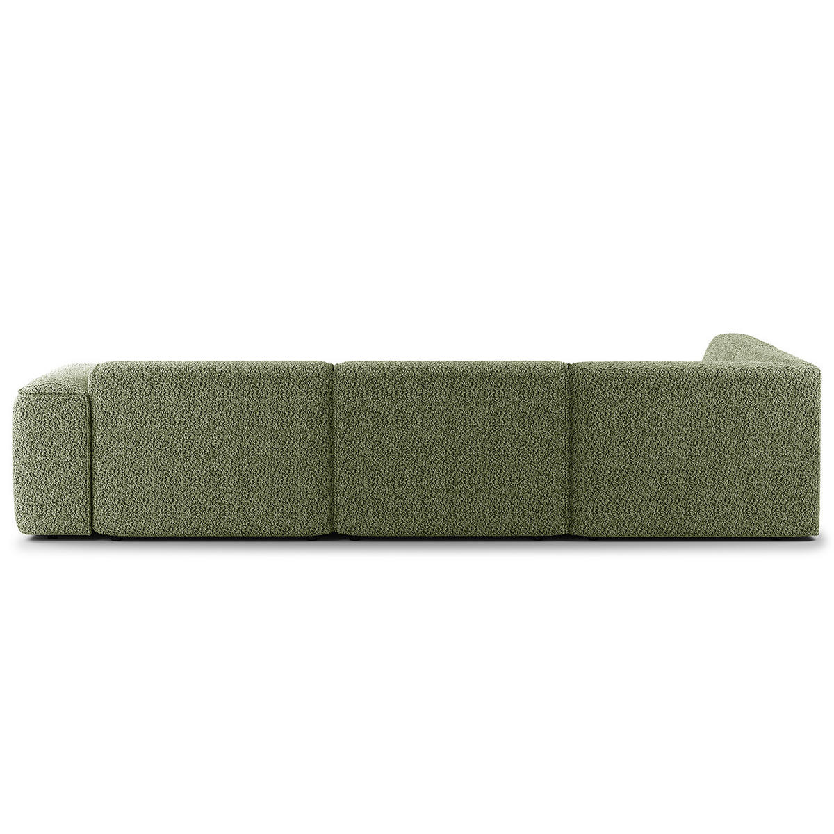 3-SITZER ECKSOFA mit Recamiere - Schwarz/Grün, Kunststoff/Textil (295/231cm) - home24