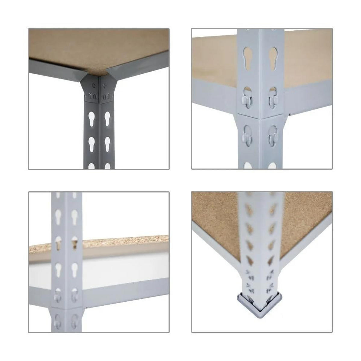 SCHWERLASTREGAL Muli HxBxT 180 x 80 x 40 cm 5 Fachböden Fachlast 150 kg Grau - Grau, Metall (80/180/40cm) - PROREGAL