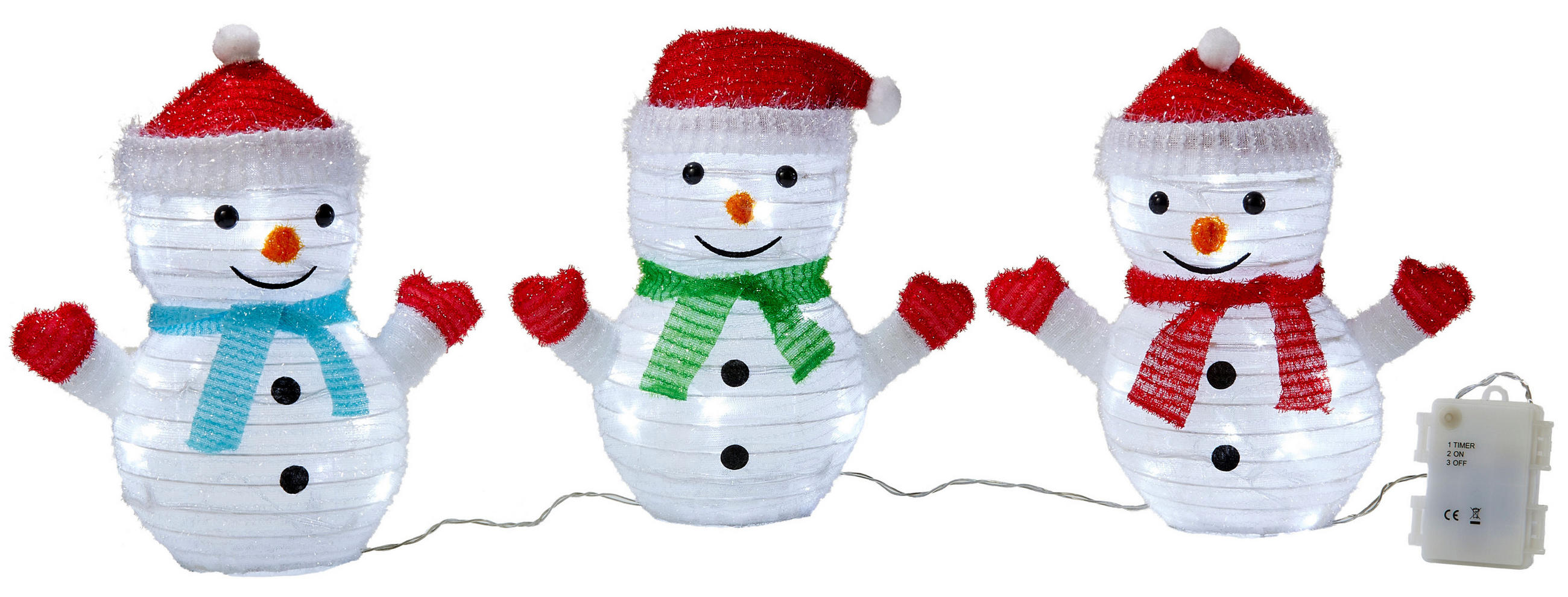Northpoint Led-Schneemann Weiß 22x25x15 cm