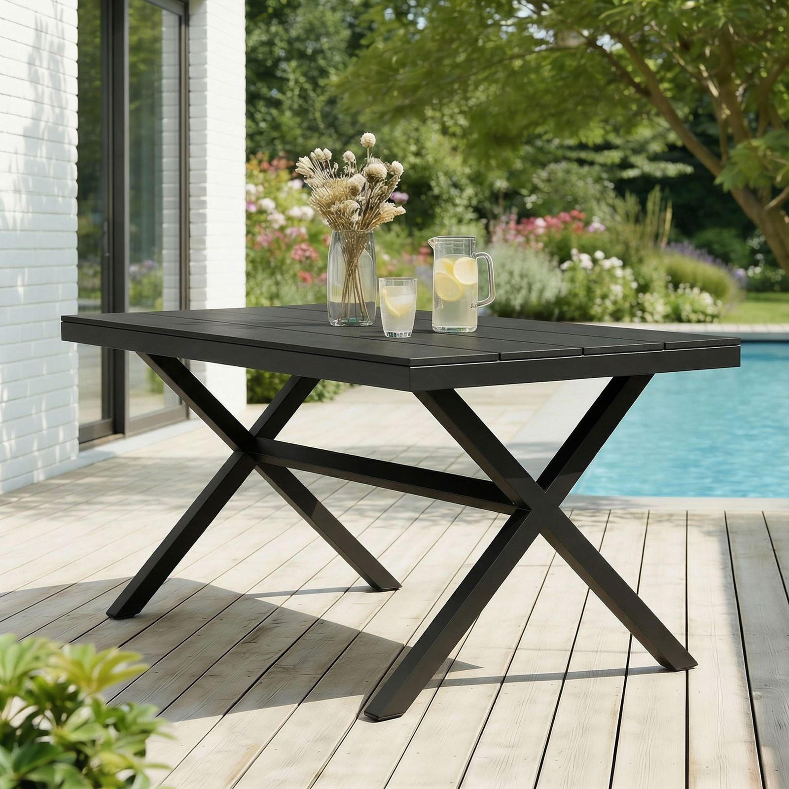 IDIMEX GARTENTISCH Schwarz